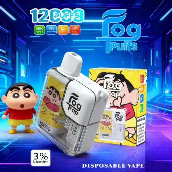 正品 Fog Trap 12000口拋棄式電子煙 蠟筆小新 LABUBU聯名款