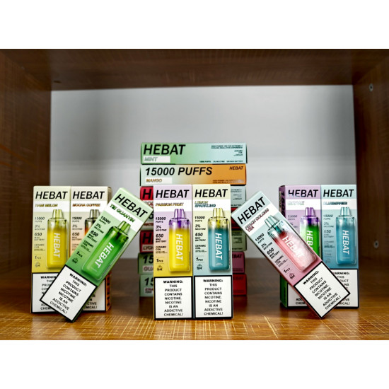 正品 喜貝一次性15000口電子煙 HEBAT拋棄式電子煙15000口