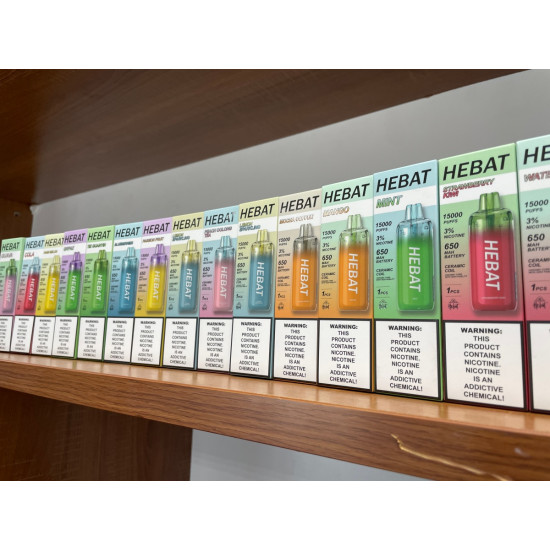 正品 喜貝一次性15000口電子煙 HEBAT拋棄式電子煙15000口