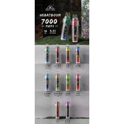 正品 喜貝一次性7000口電子煙 HEBAT拋棄式電子煙7000口