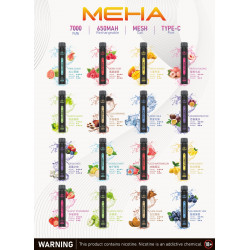 正品 MEHA魅嗨一次性電子煙7000口 MEHA VBar 7000抛棄式電子煙