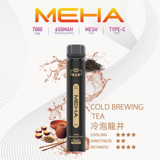 正品 MEHA魅嗨一次性電子煙7000口 MEHA VBar 7000抛棄式電子煙