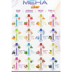 正品 MEHA魅嗨一次性電子煙8500口 MEHA VBar 8500抛棄式電子煙