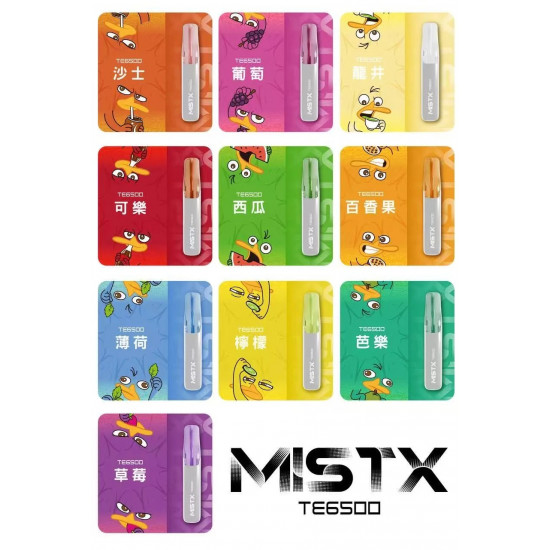 正品 鴨嘴獸一次性6500口 MIST X TE6500拋棄式電子煙