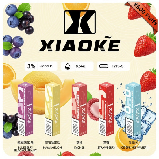 正品 XiaoKe一次性8500口 梟客8500口抛棄式電子菸
